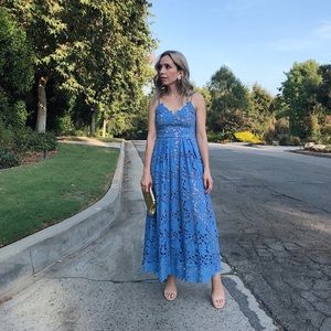 Blue midi dress
